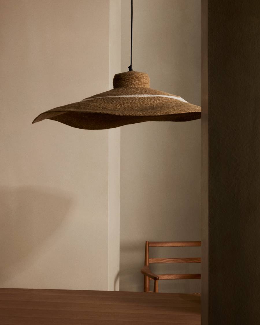 Deckenleuchte Japandi Naturfasern Baumwolle 90 cm