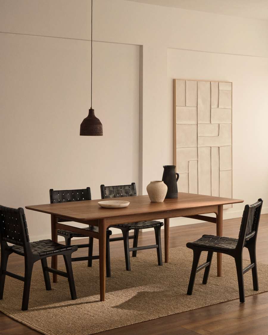 Ausziehtisch Japandi Nussbaum 200–260 cm