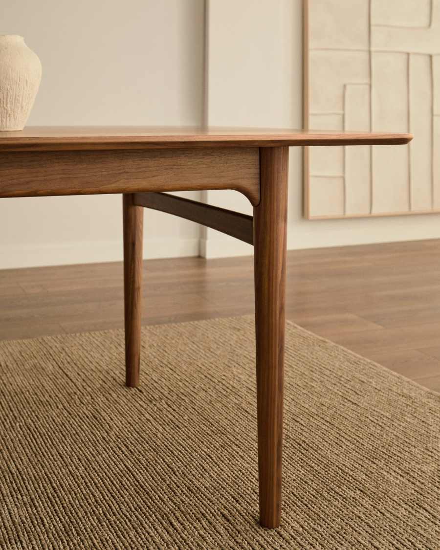 Ausziehtisch Japandi Nussbaum 200–260 cm