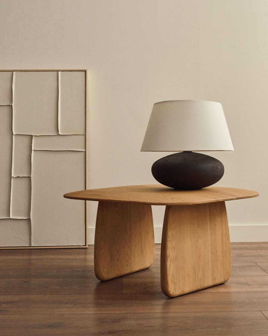 Japandi Tischlampe Organisch