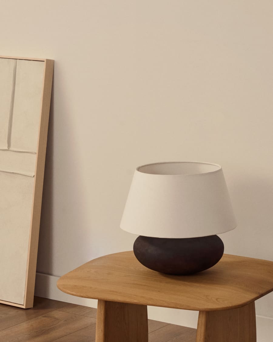 Japandi Tischlampe Organisch