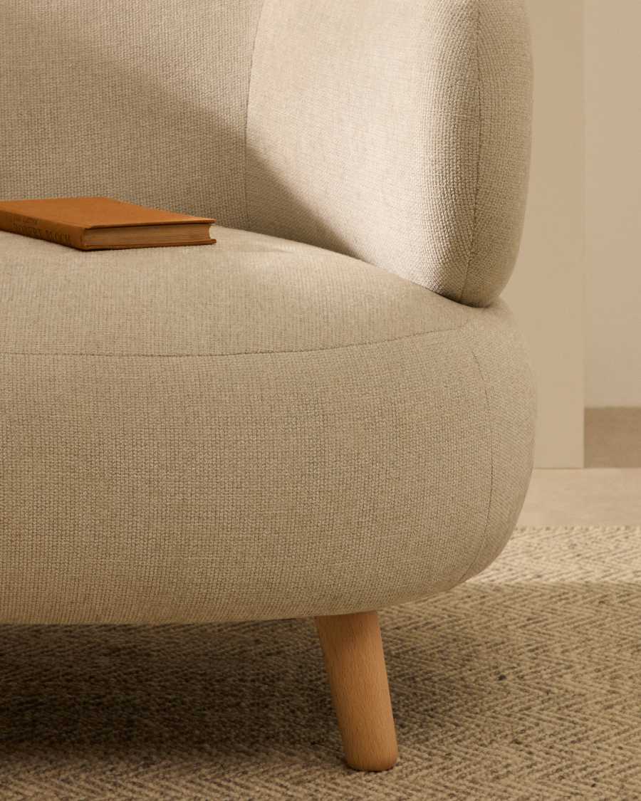 Sessel Japandi Perle Chenille Buche 90 cm
