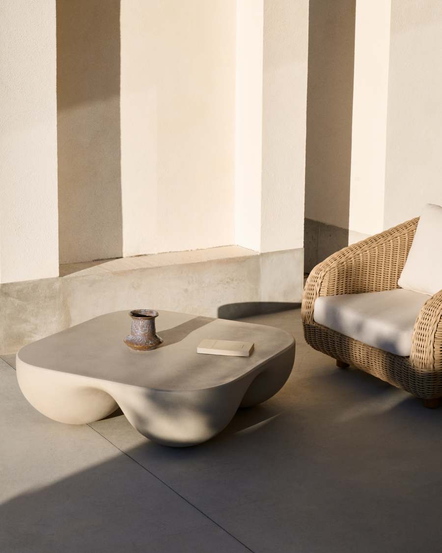 Couchtisch Japandi Polystone 100x100 cm