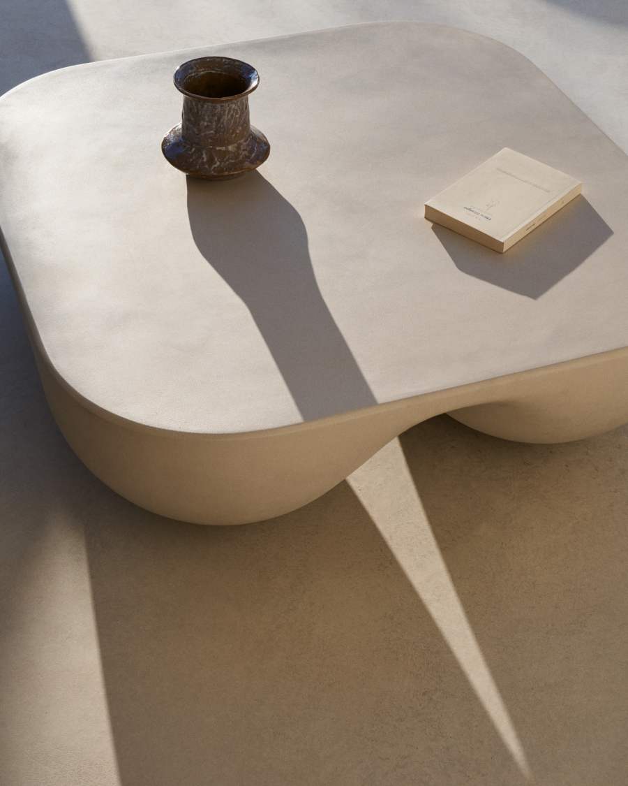 Couchtisch Japandi Polystone 100x100 cm