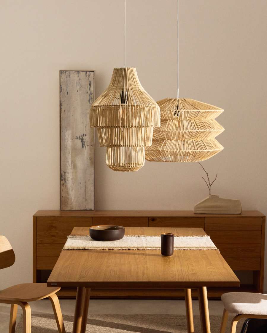 Deckenleuchte Lampenschirm Japandi Rattan 38 cm