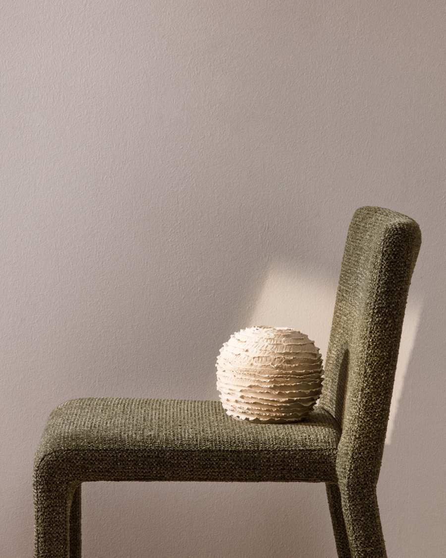Japandi Vase aus Keramik in Beige 15 cm