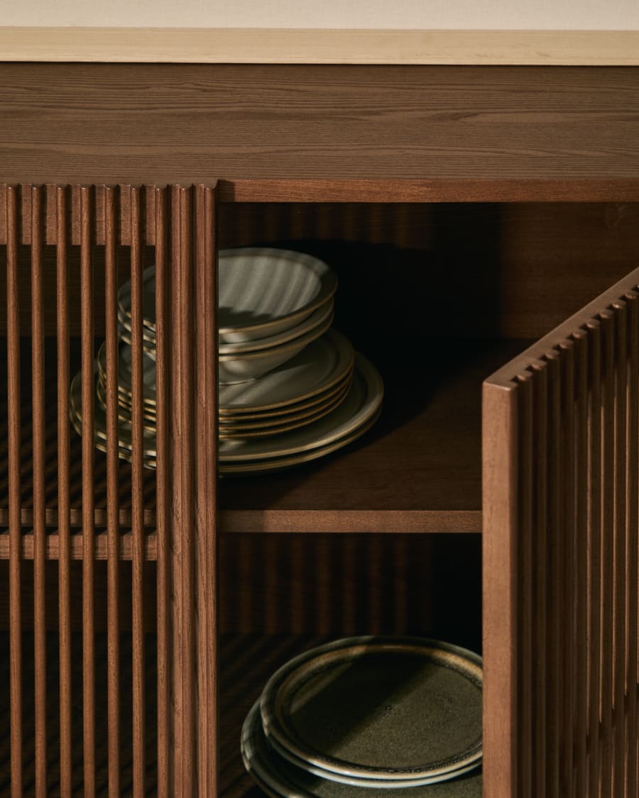 Sideboard im Japandi-Stil aus Walnussholz - Beyla