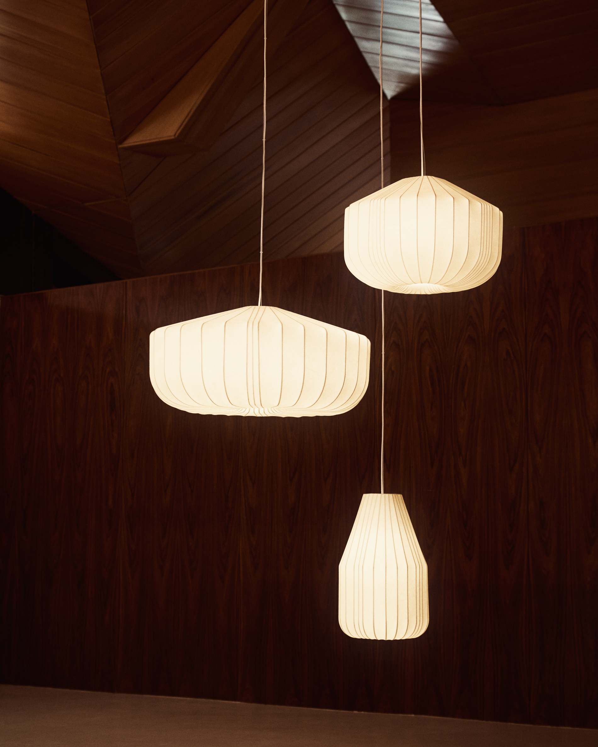 Weiße Japandi Pendelleuchte