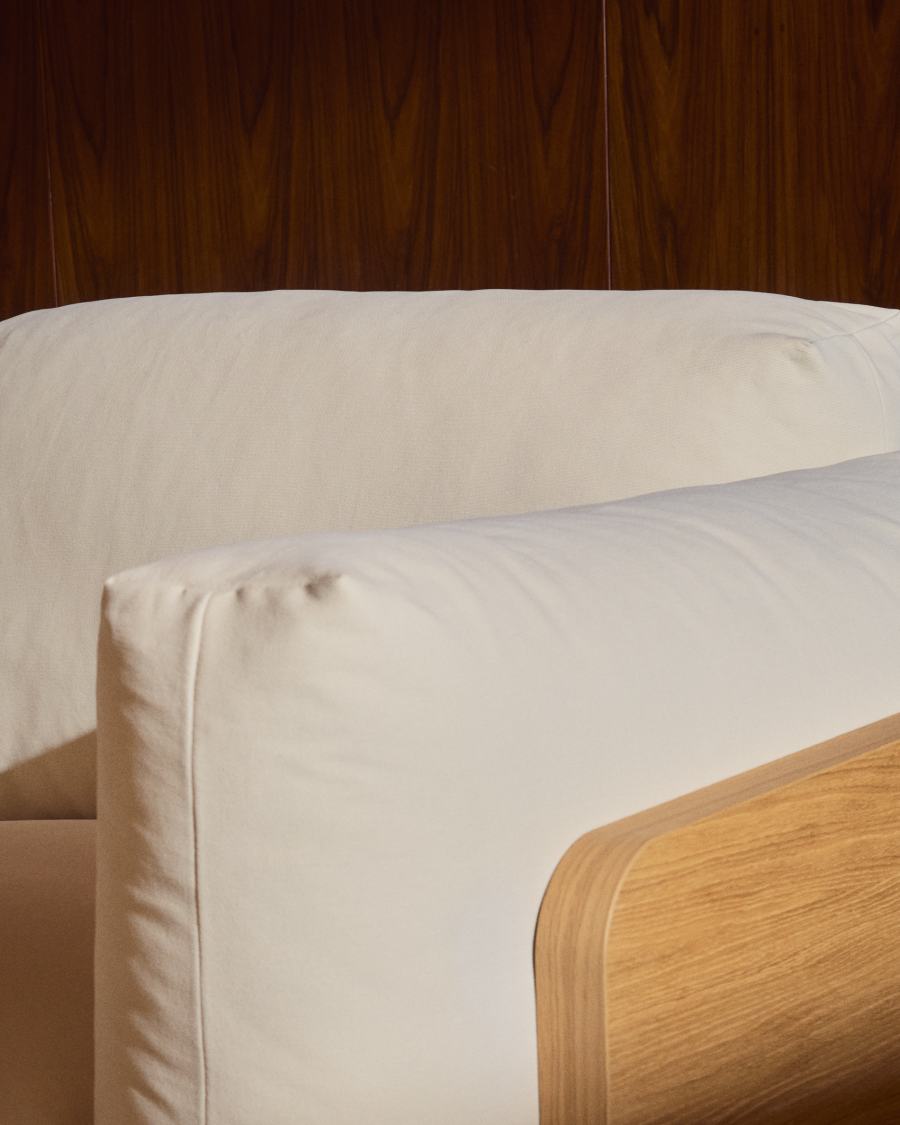 Japandi Sofa Beige 3-Sitzer