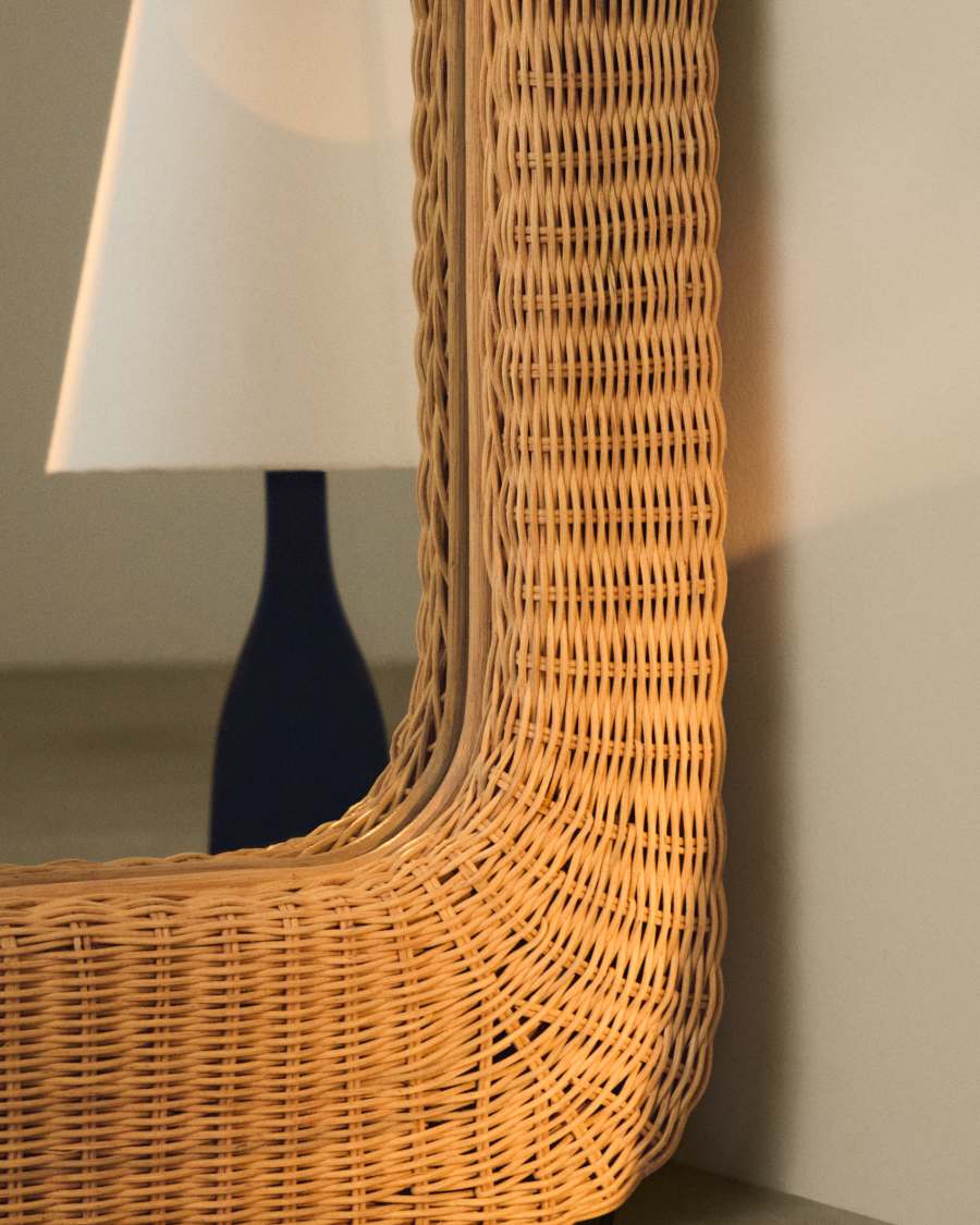 Spiegel Japandi Rattan 58x120 cm