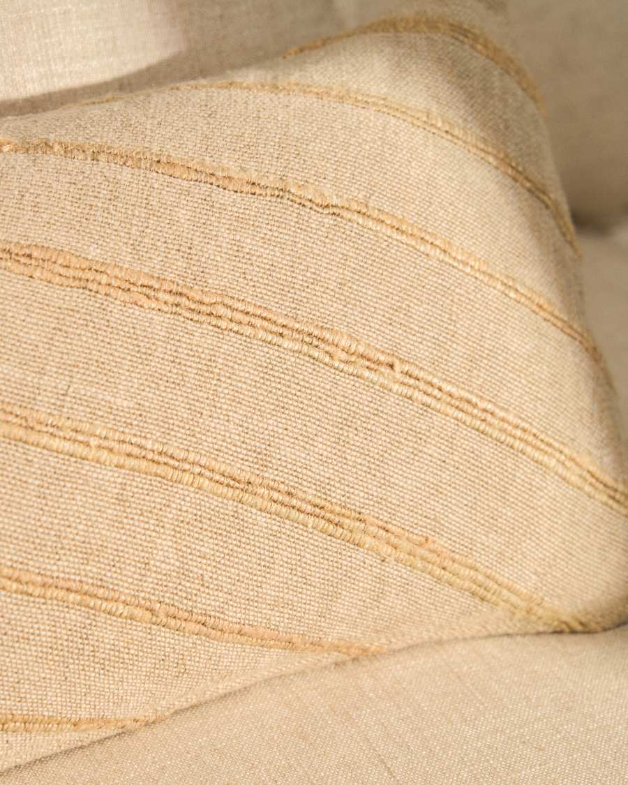 Kissenbezug Japandi Baumwolle Viskose Beige 30x50 cm