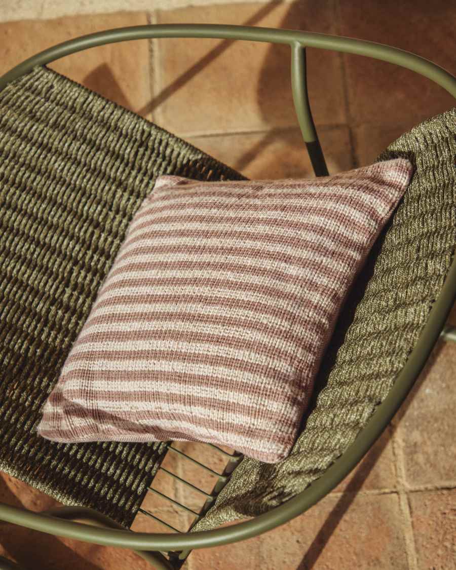 Kissenbezug Japandi PET Beige Gestreift 45x45 cm