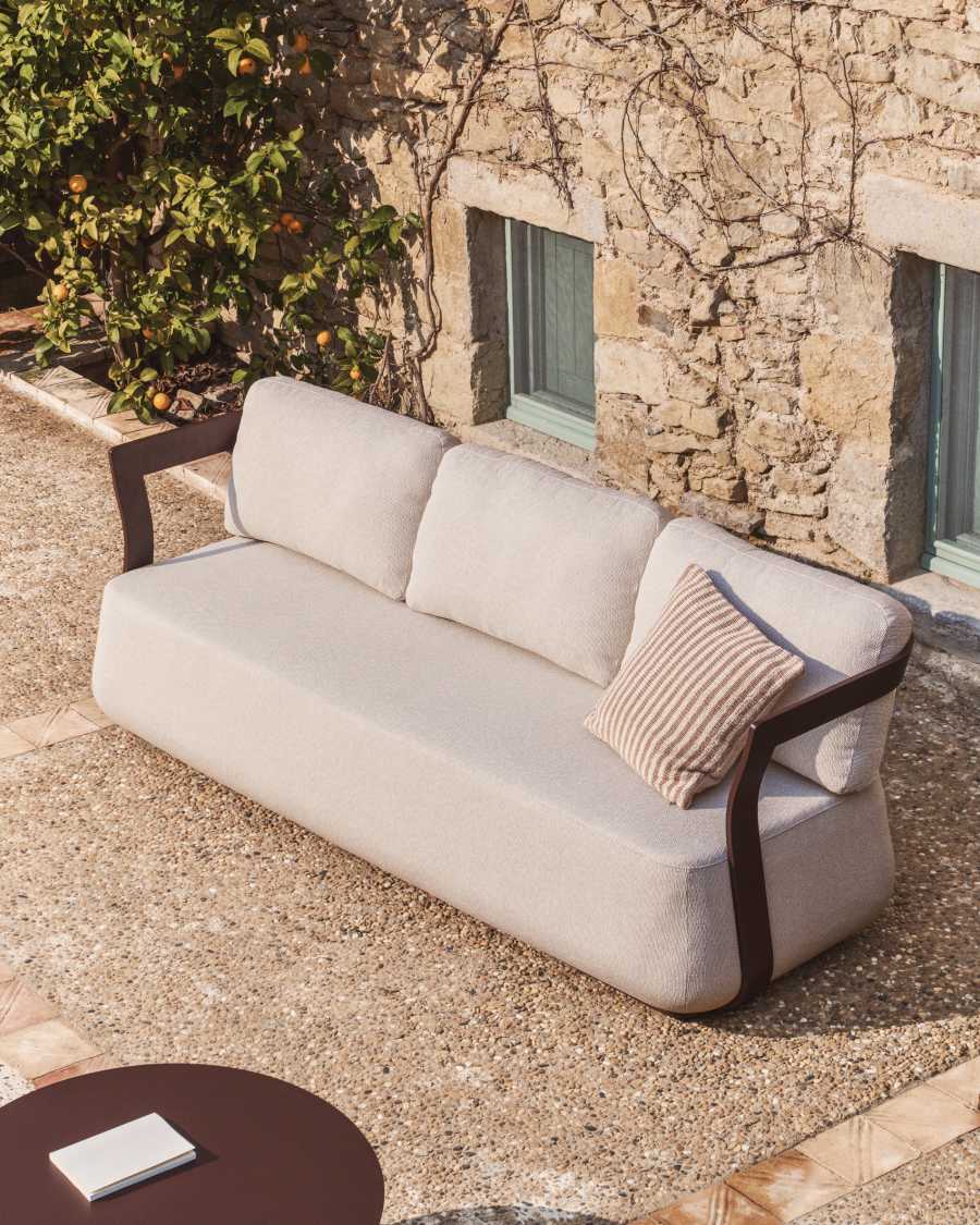 Kissenbezug Japandi PET Beige Gestreift 45x45 cm