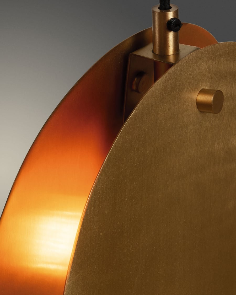 Japandi Pendelleuchte aus Messing