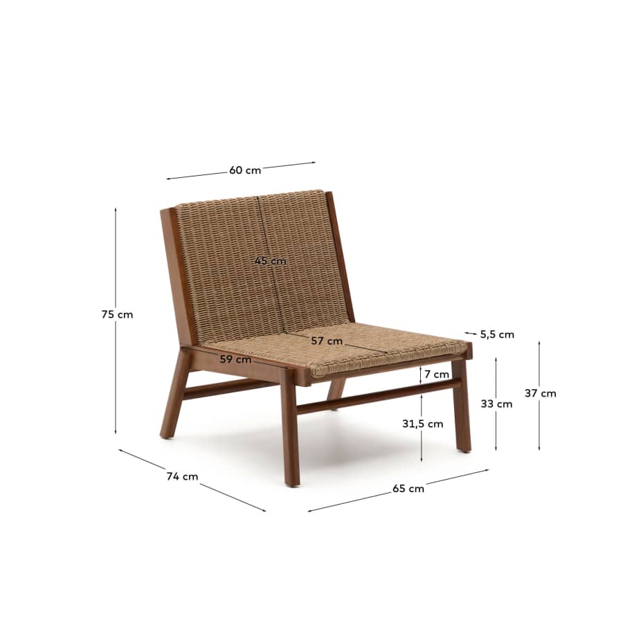 Sessel Japandi Teakholz Natur