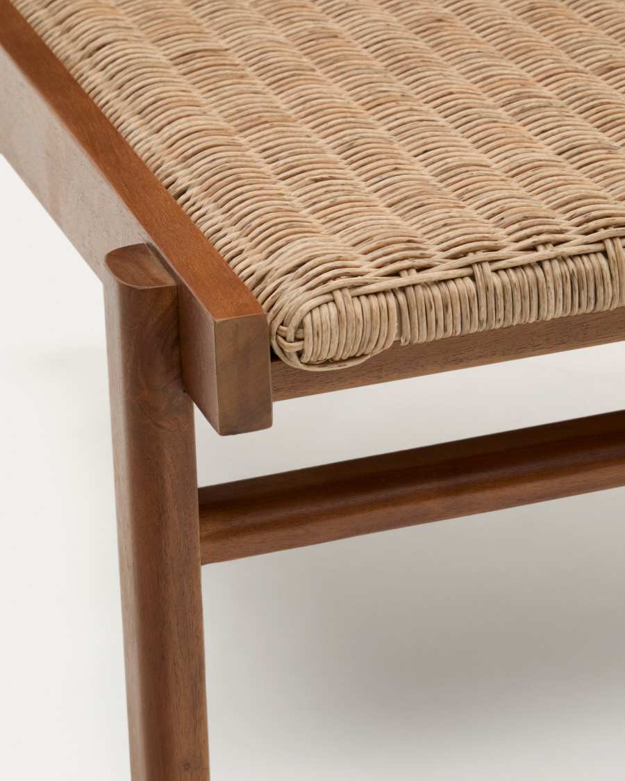 Sessel Japandi Terrakotta Chenille Buche