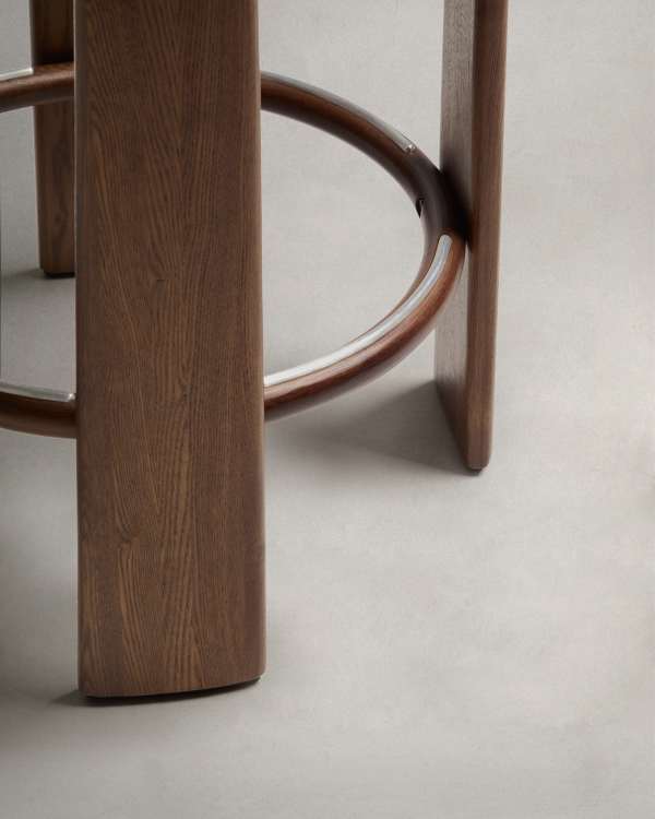 Beige Japandi Niedriger Hocker