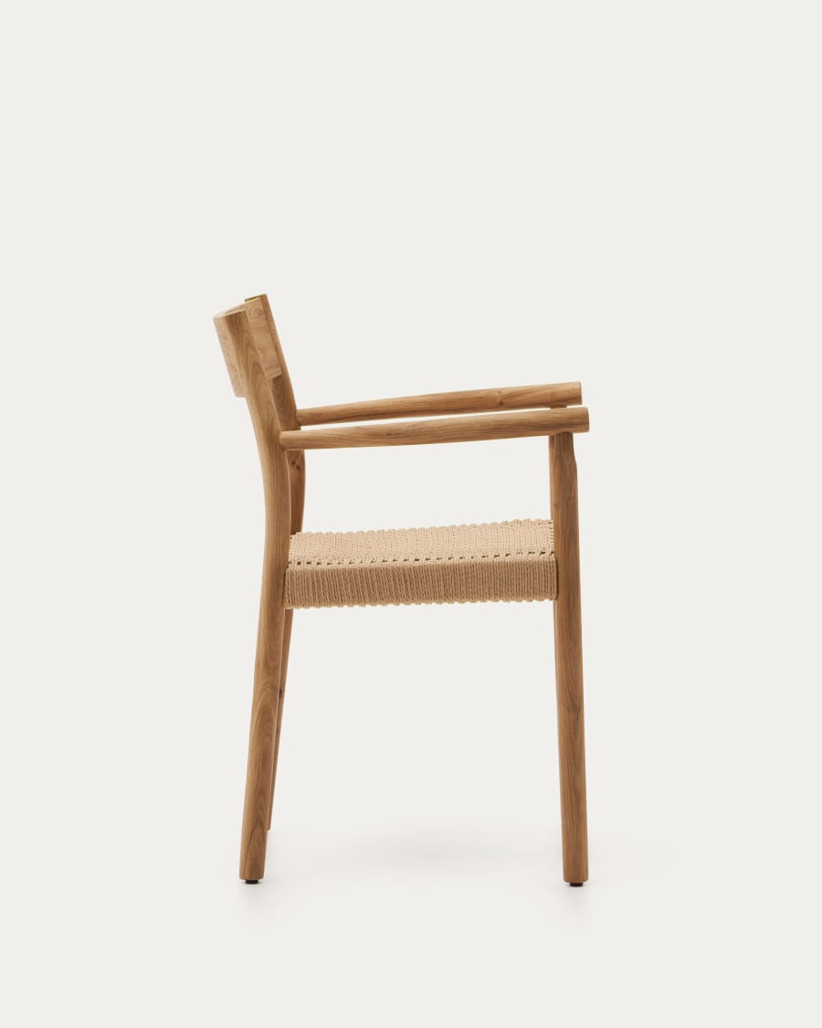Japandi Stuhl aus Holz und Seil