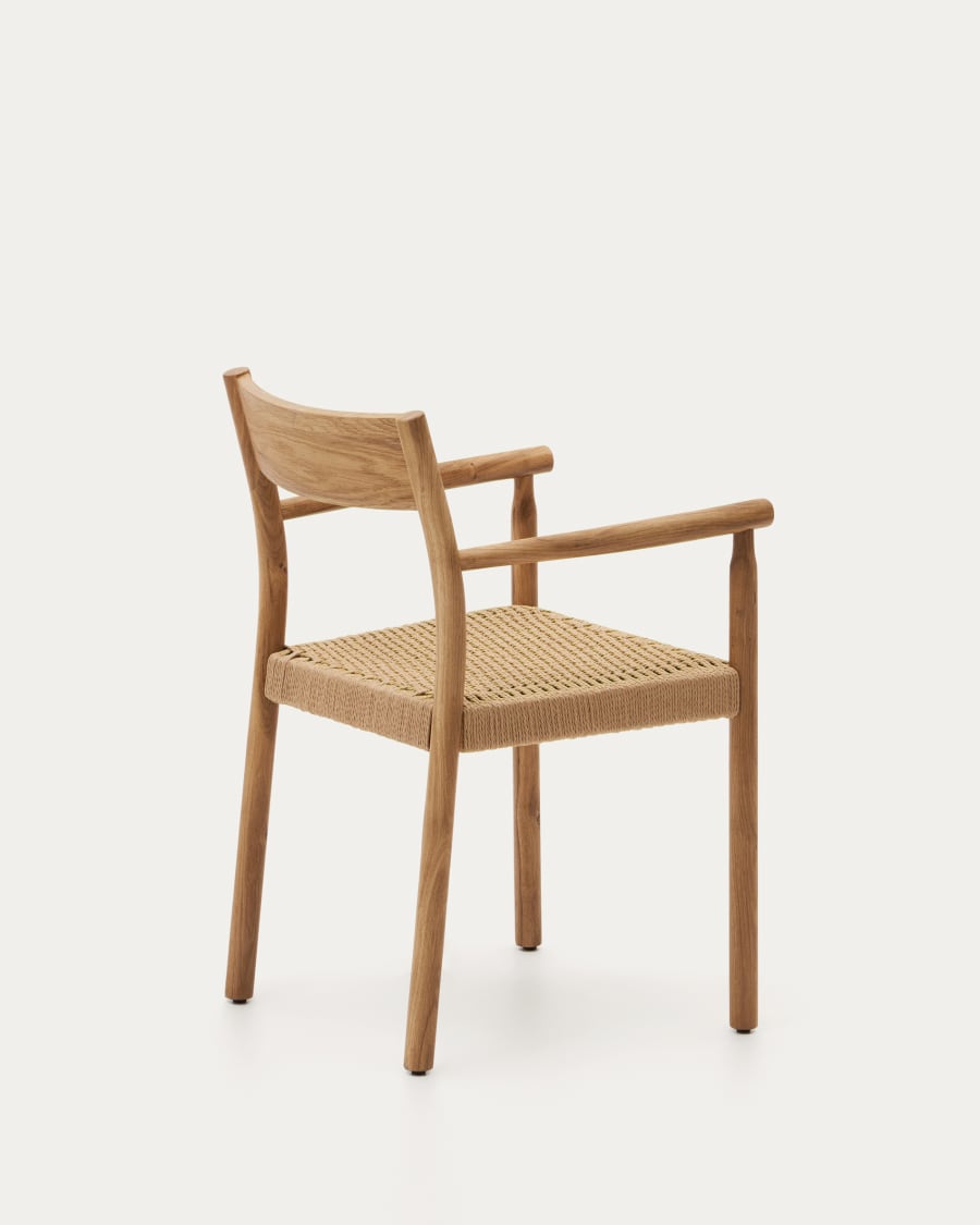 Japandi Stuhl aus Holz und Seil