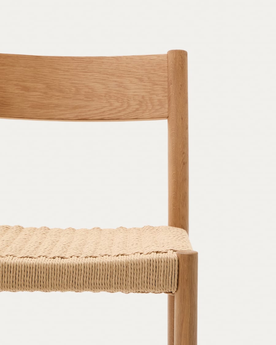 Japandi Hocker mit Rückenlehne