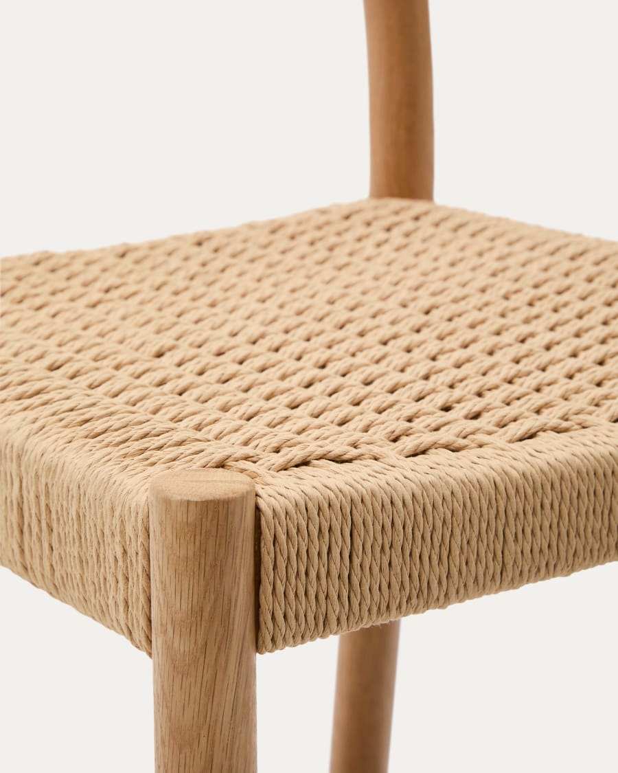 Japandi Hocker mit Rückenlehne