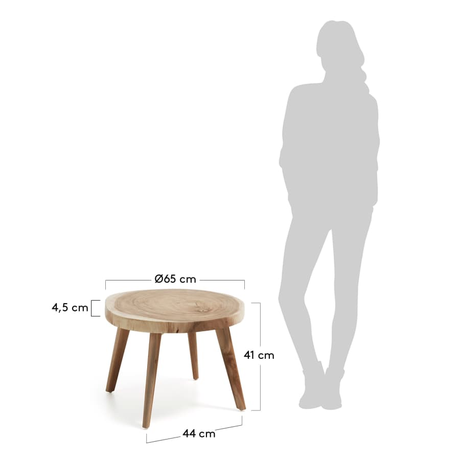 Beistelltisch Japandi Rund 65 cm