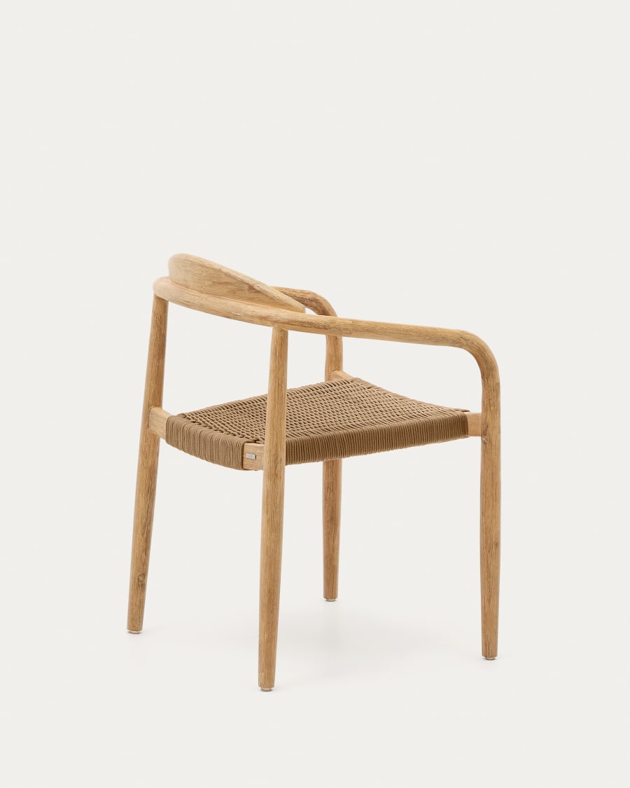 Japandi Stuhl aus Holz und Seil