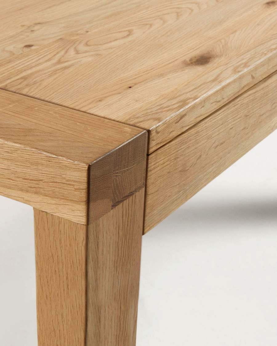 Ausziehtisch Japandi Eichenfurnier Natur 180–230 cm