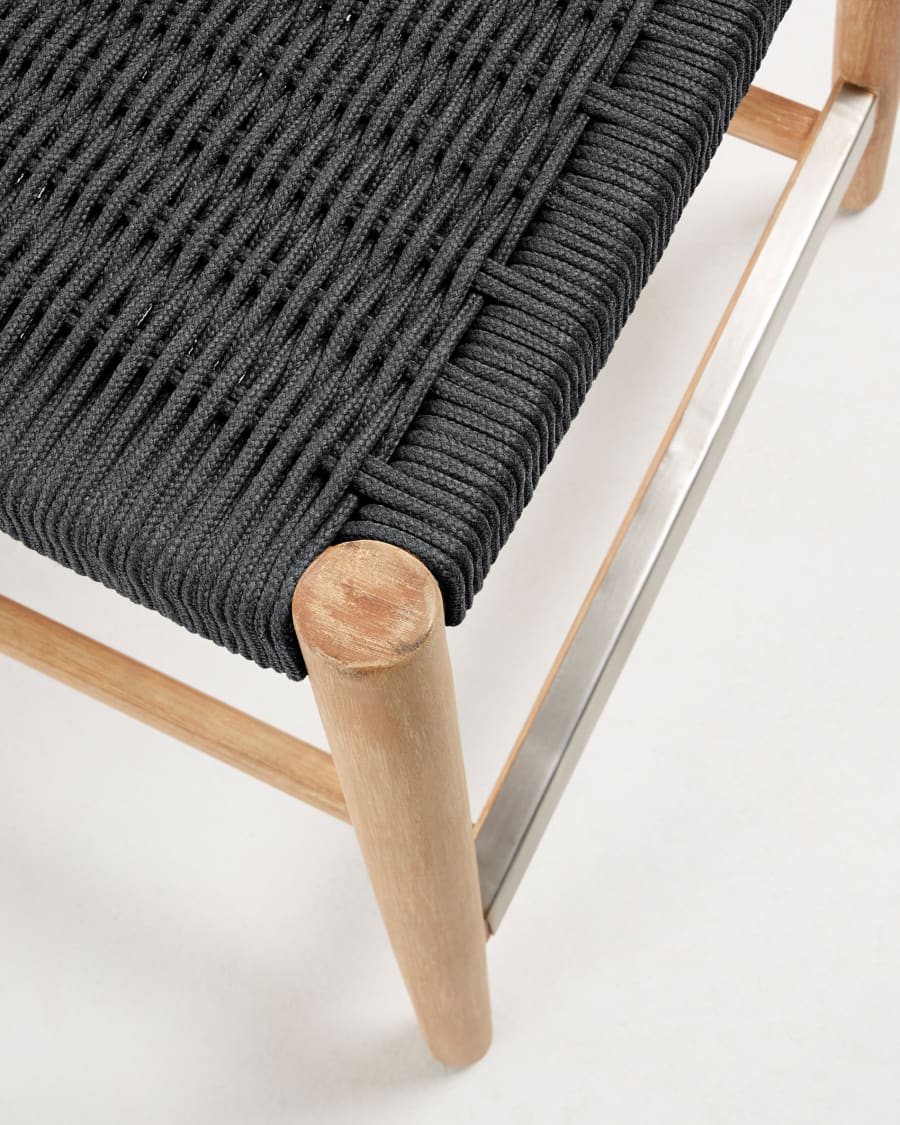 Black Rope Japandi Hocker