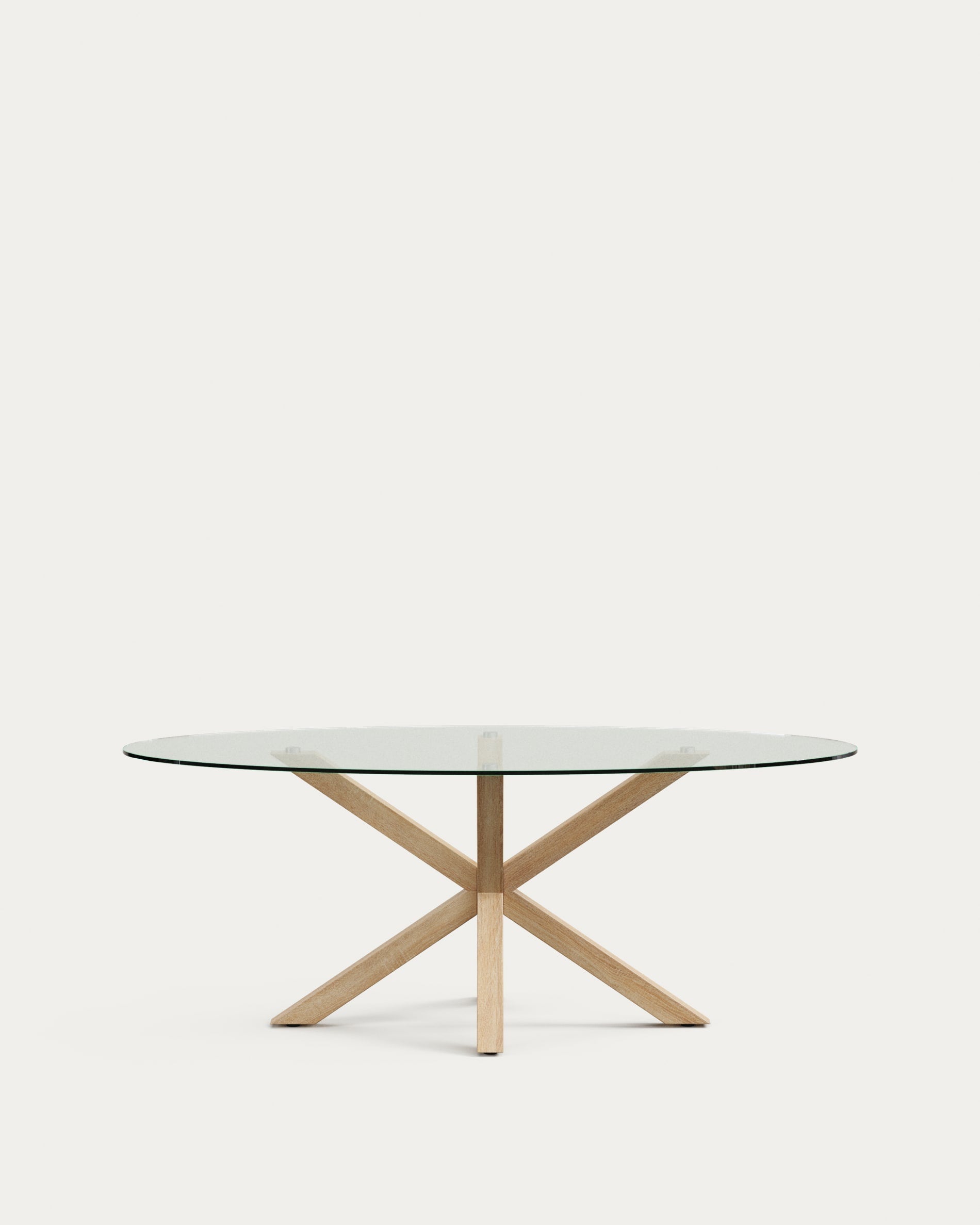 Japandi Couchtisch Oval aus Glas