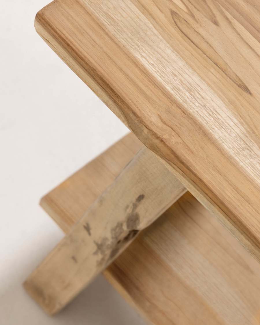 Bank Japandi aus Recyceltem Teakholz 100 cm
