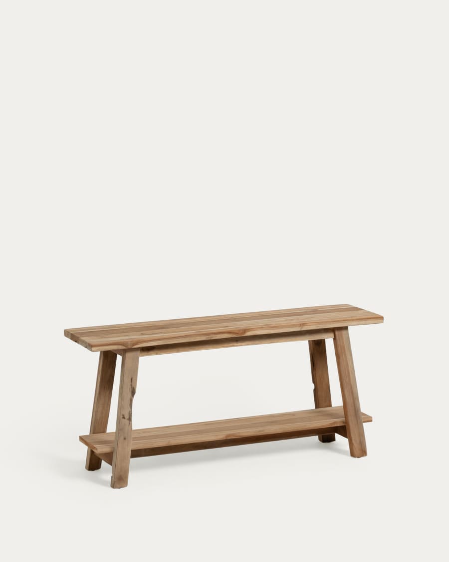 Bank Japandi aus Recyceltem Teakholz 100 cm