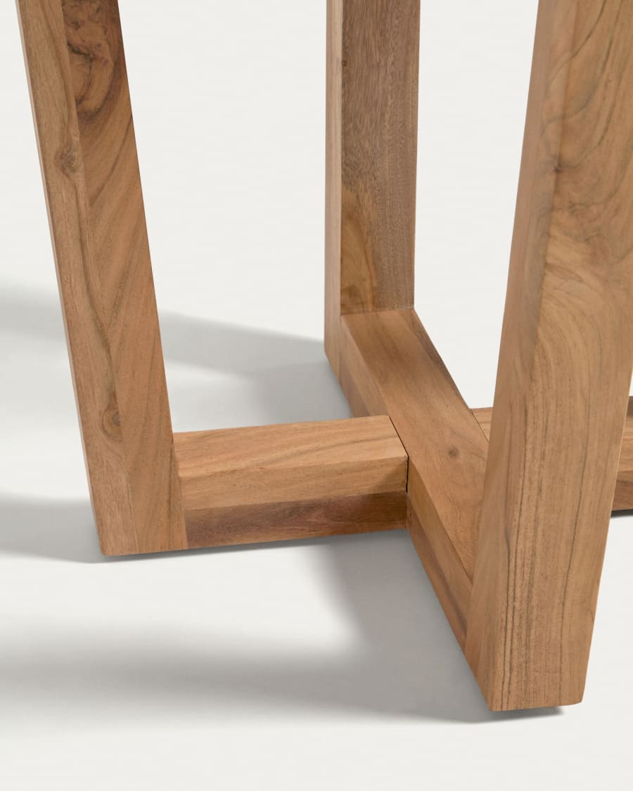 Runder Japandi Holztisch