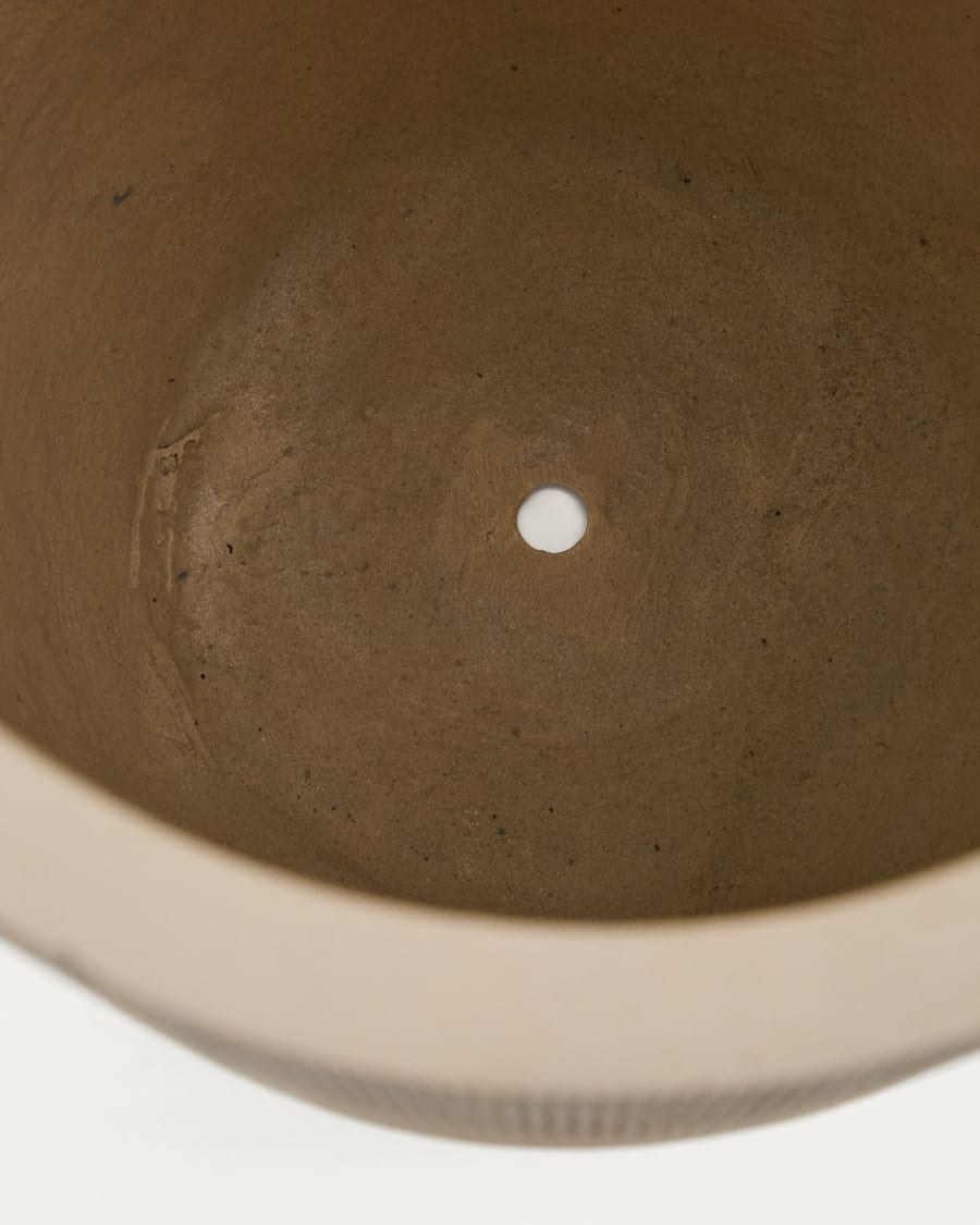 Beige Zement Japandi Pflanzgefäß Set