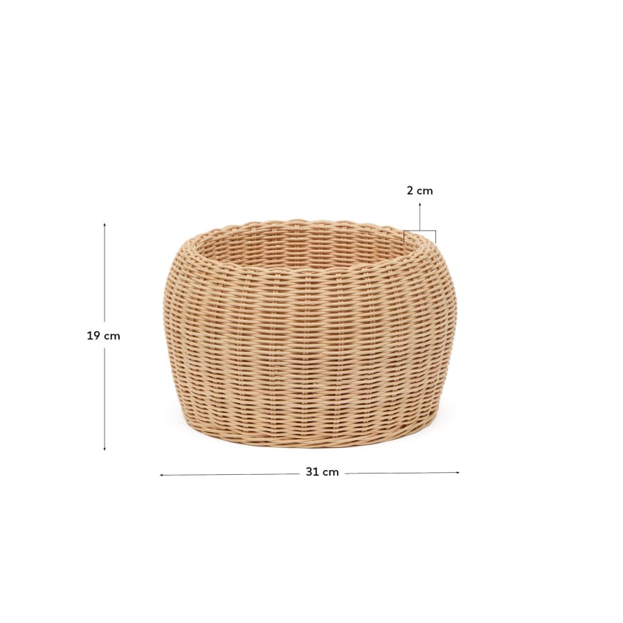 Vase Japandi Rattan 19 cm
