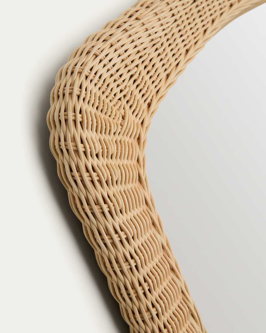 Spiegel Japandi Rattan 58x79 cm