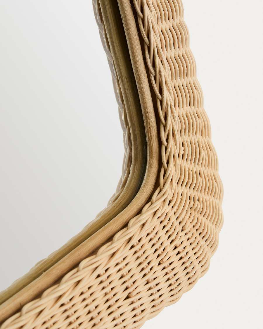 Spiegel Japandi Rattan 58x79 cm
