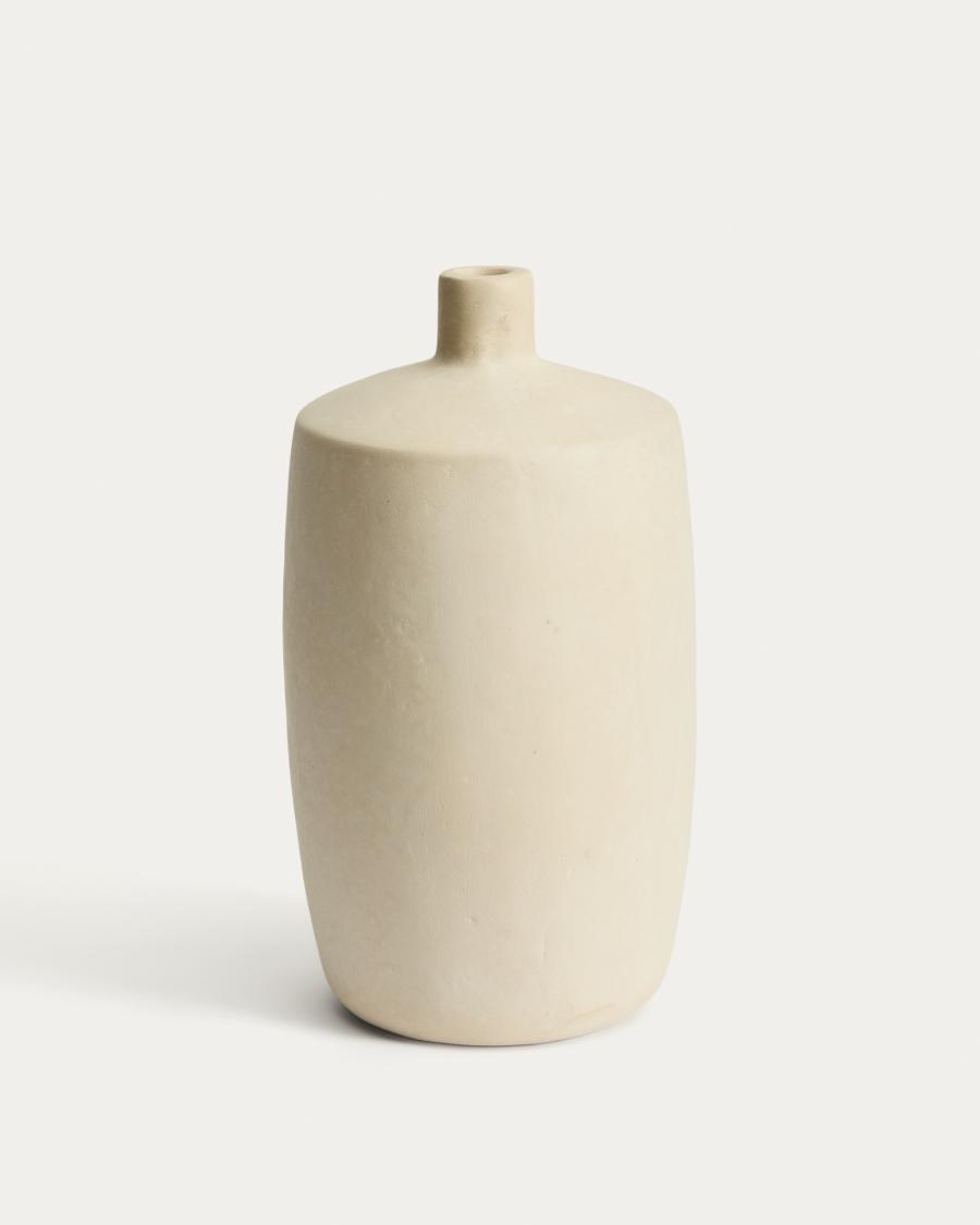 Vase Japandi Beige Pappmaché 39 cm