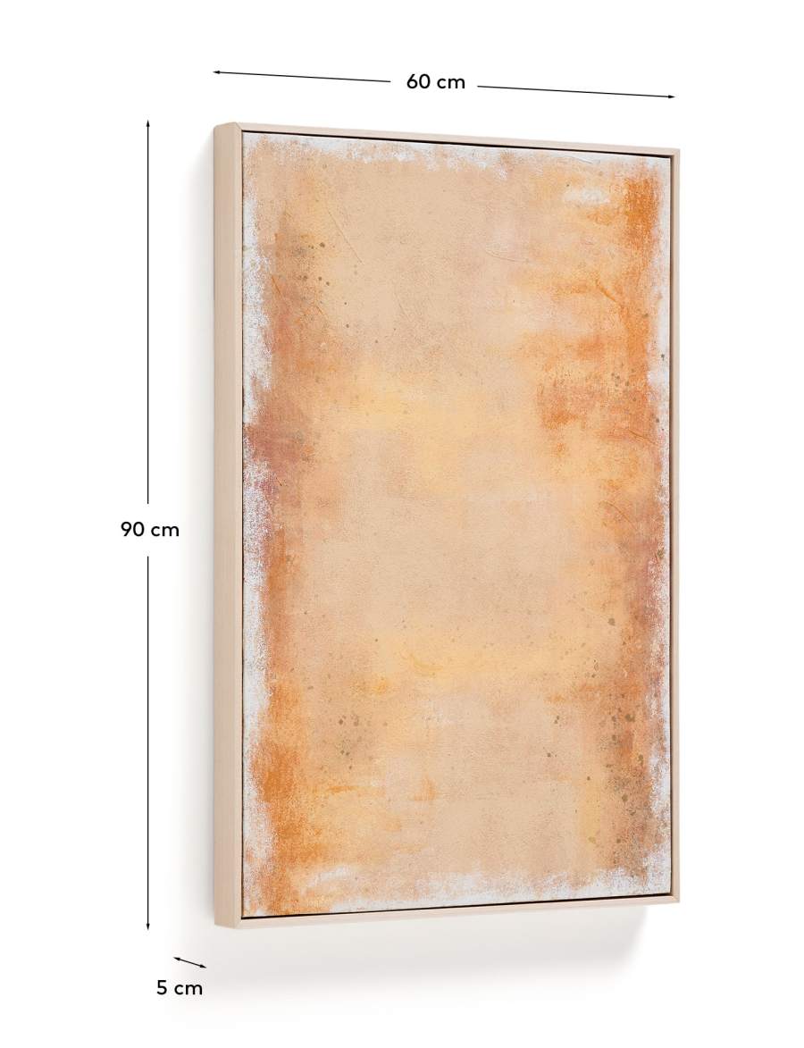 Japandi Abstrakt Bild Gelb 60x90 cm