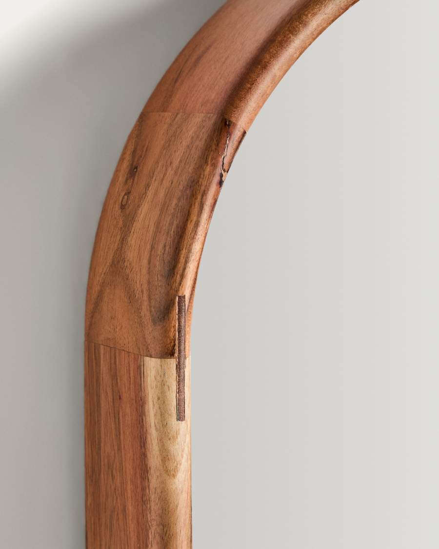 Japandi Spiegel aus Akazienholz 76x33 cm