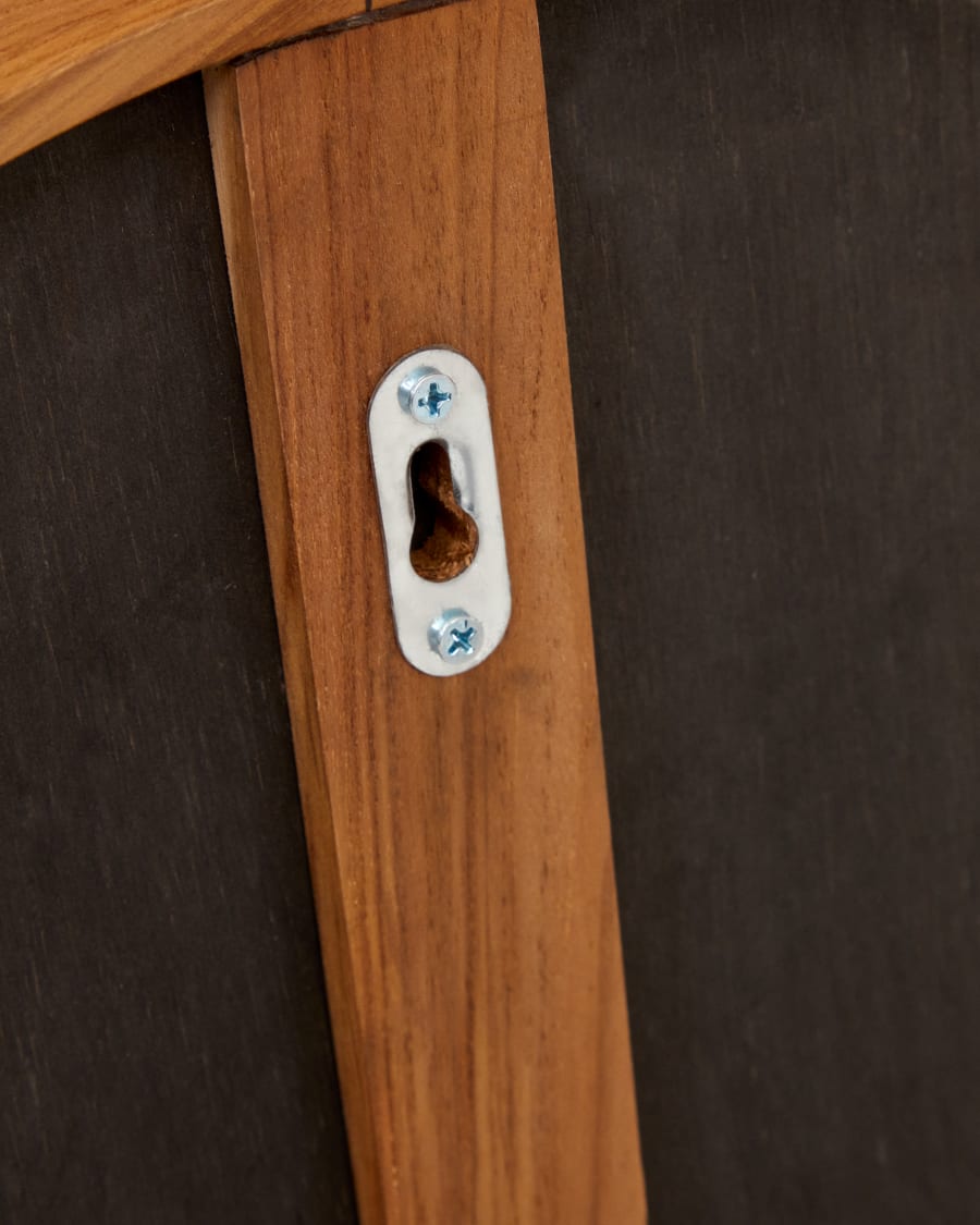 Rechteckiger Teak Japandi Spiegel 45x95cm