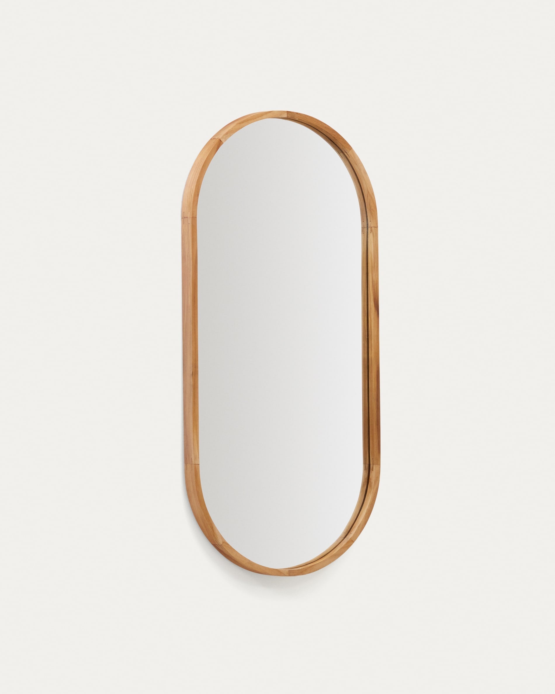 Rechteckiger Teak Japandi Spiegel 45x95cm