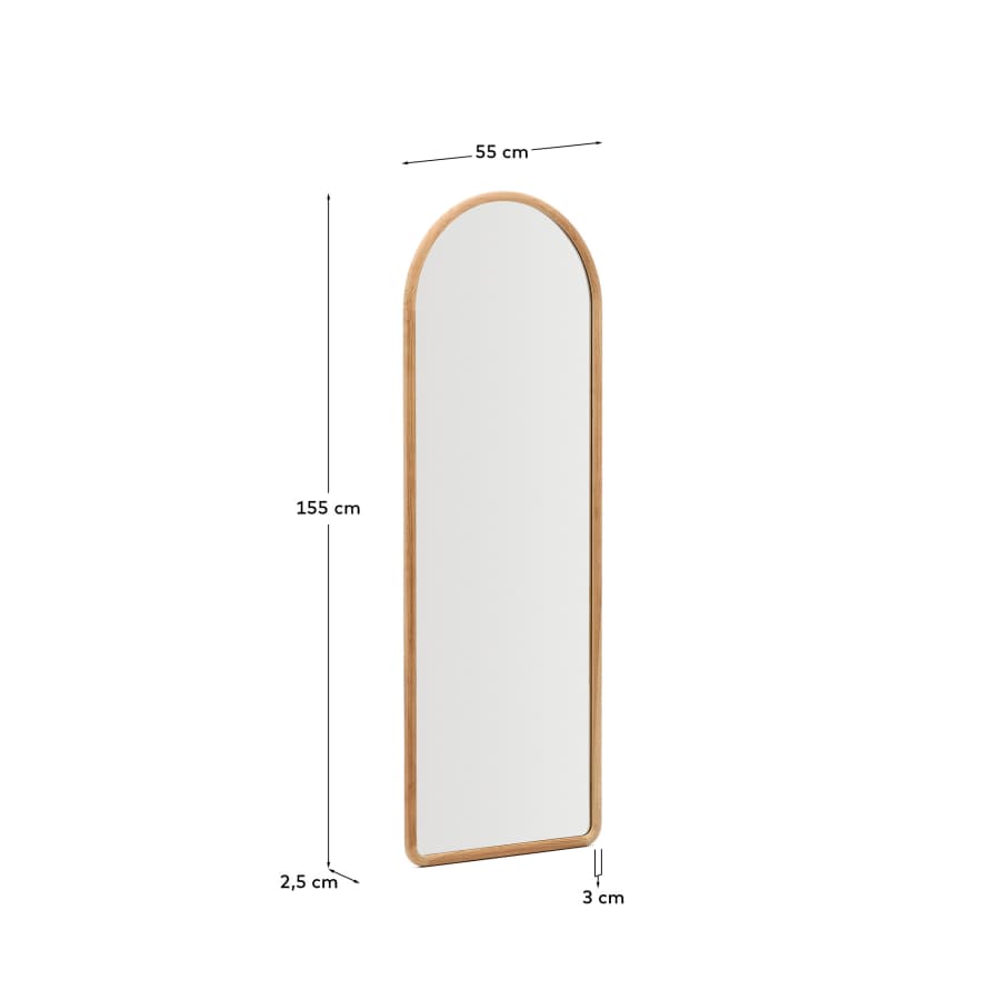 Spiegel Japandi Teakholz 55x155 cm