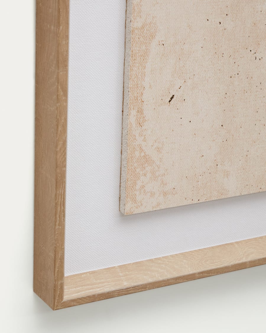 Japandi Leinwand mit 3 braunen Quadraten