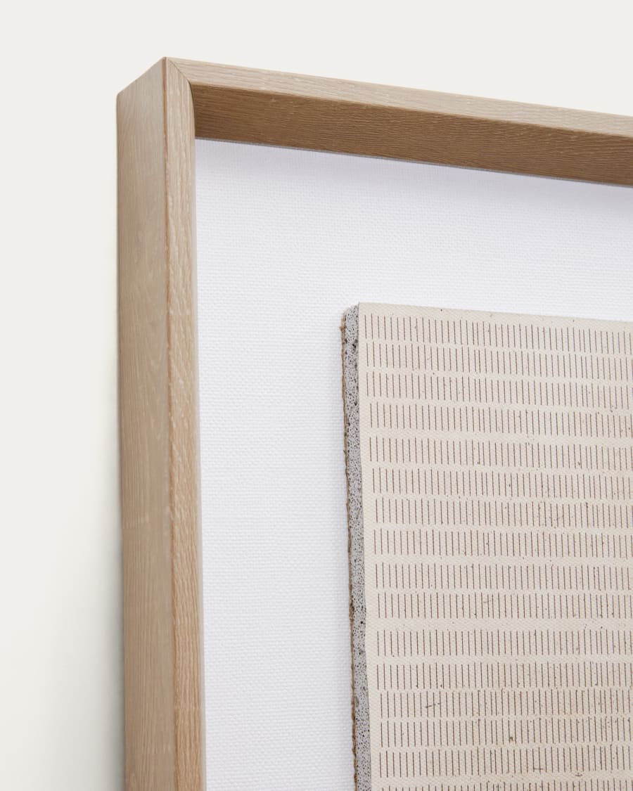 Japandi Leinwand mit braunen Streifen