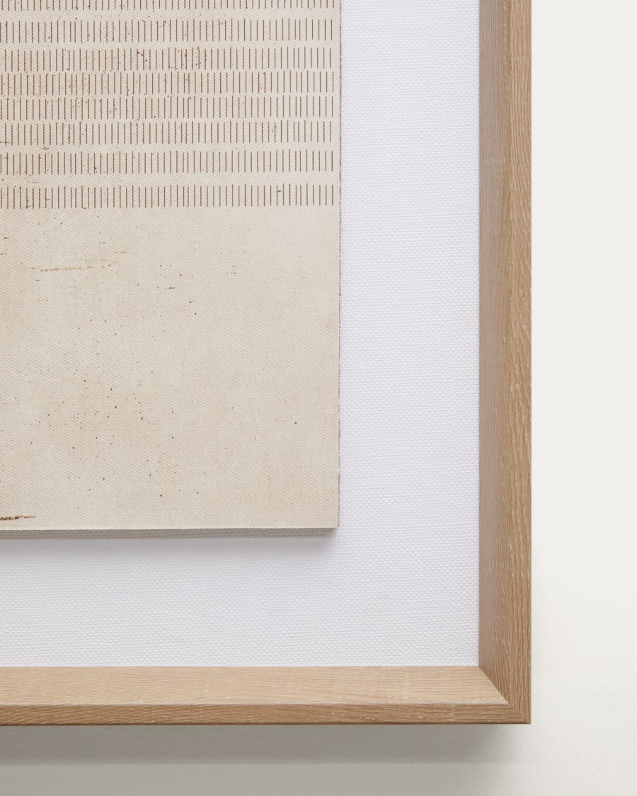 Japandi Leinwand mit braunen Streifen