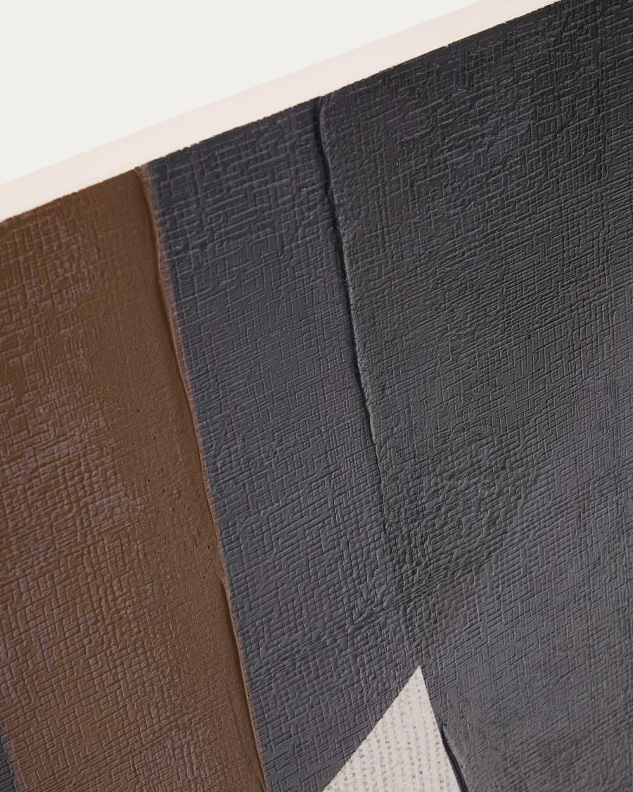 Braun Abstrakt Japandi Leinwand