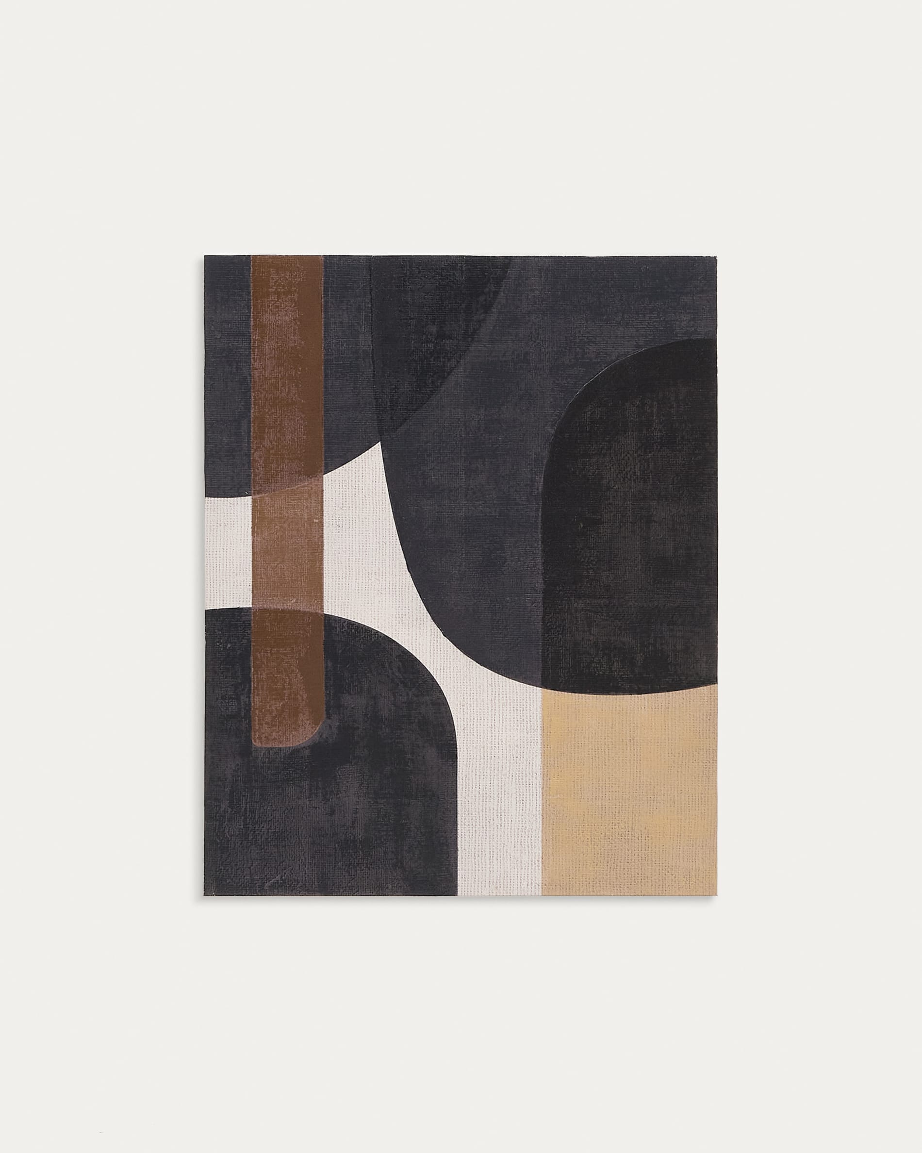 Braun Abstrakt Japandi Leinwand