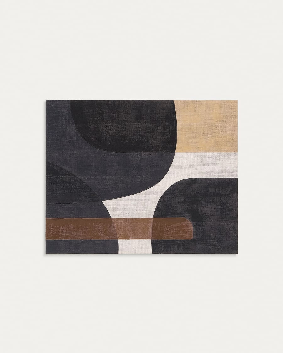 Braun Abstrakt Japandi Leinwand