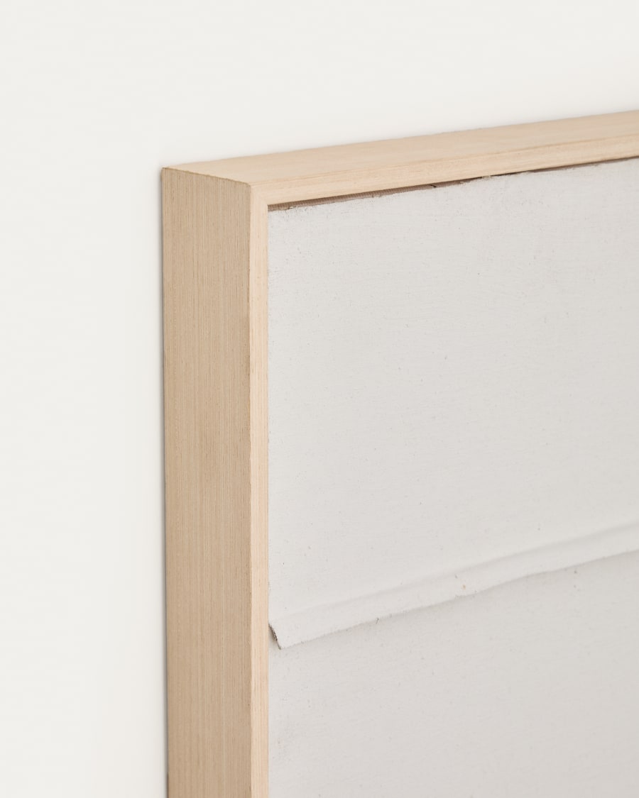 Japandi Wandbild Weiß Leinen